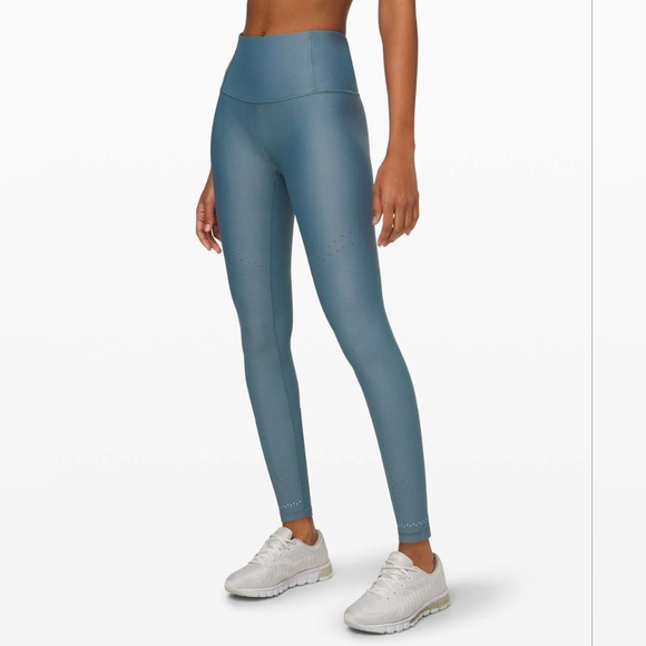 Lululemon Zoned In Tight *27" Color Blue Charcoal Size 4 Style Number: W5BBNS - Picture 14 of 16